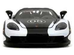 Porsche Carrera GT Convertible #05 Black with White Graphics "Hyper-Spec" Series 1/24 Diecast Model Car by Jada