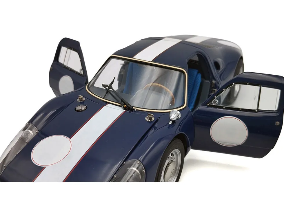 Porsche 904 Carrera GTS Dark Blue with White Stripe "Bonhams Scottsdale Auction 2017" Limited Edition to 1000 pieces Worldwide 1/18 Diecast Model Car by CMC
