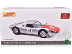 Porsche 904 Carrera GTS #43 Leon Dernier "500 km Spa" (1965) Limited Edition to 1500 pieces Worldwide 1/18 Diecast Model Car by CMC