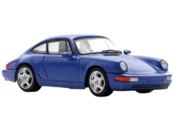 1992 Porsche 911 Carrera RS 3.6 Blue 1/64 Model Car by Spark