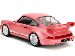 Porsche 911 Carrera RS (964) Pink Metallic with White Stripes 