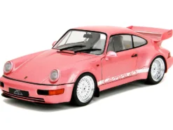 Porsche 911 Carrera RS (964) Pink Metallic with White Stripes 