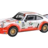 Porsche 911 Carrera RSR 3.0 #74 "Aurora Racing" White with Red Stripes 1/64 Diecast Model Car by Paragon Models