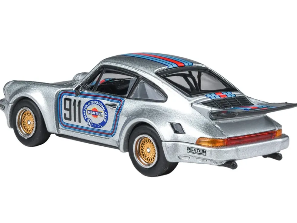 Porsche 911 Carrera RSR 3.0 "Martini Racing" Silver Metallic with Stripes 1/64 Diecast Model Car by Paragon Models