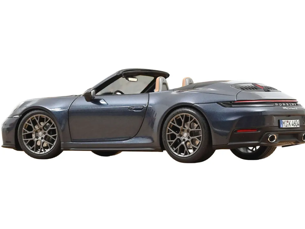 2024 Porsche 911 Carrera S Cabriolet Yachting Blue Metallic 1/18 Diecast Model Car by Norev