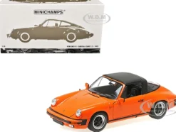 1983 Porsche 911 Carrera Targa 3.2 Orange 1/18 Diecast Model Car by Minichamps