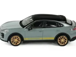 Porsche Cayenne Turbo GT Gray with Black Top and Gold Stripes 1/64 Diecast Model Car by Trends Hobby