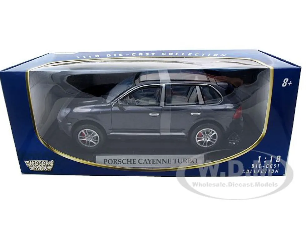 2008 Porsche Cayenne Turbo Metallic Black 1/18 Diecast Model Car Motormax 73179