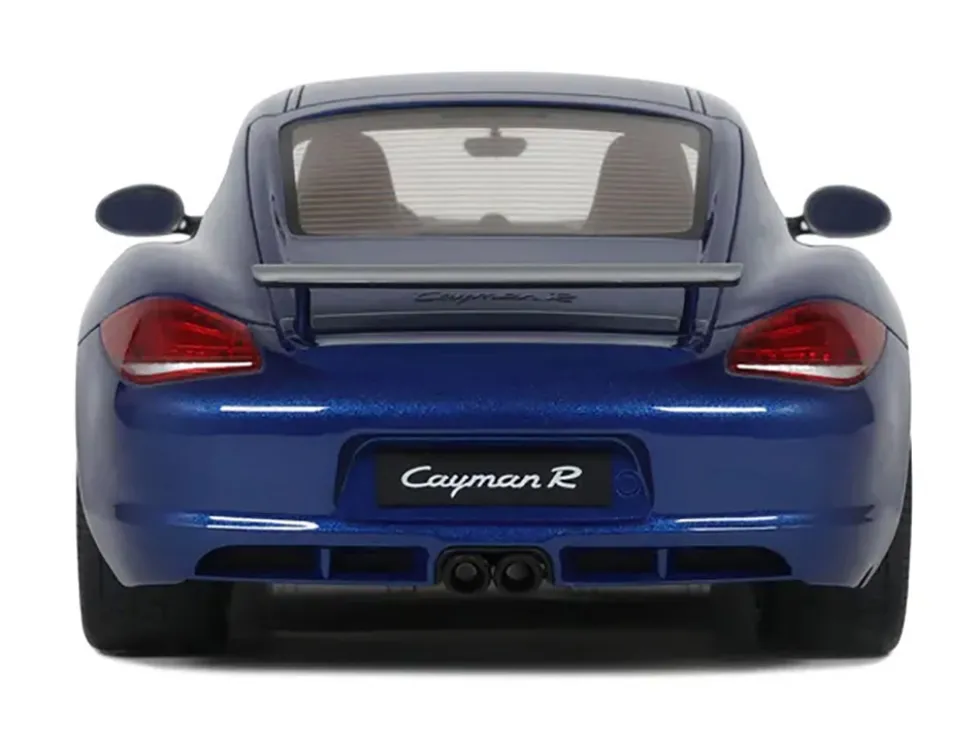 2012 Porsche Cayman R Aqua Blue Metallic 1/18 Model Car by GT Spirit
