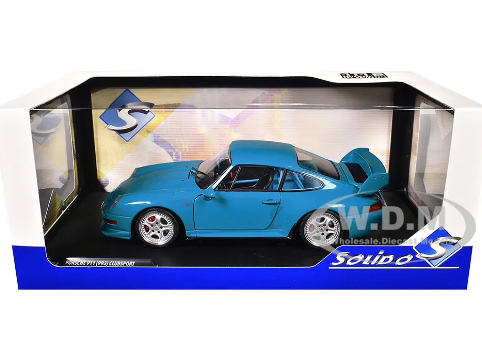 1997 Porsche 911 (993) Clubsport Riviera Blue 1/18 Diecast Model Car by Solido