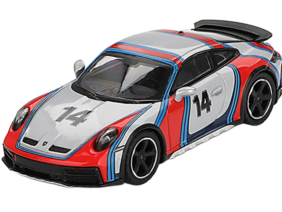 Porsche 911 Dakar #14 "Rally 1978" Ice Gray Metallic Limited Edition 1/64 Diecast Model Car by Mini GT