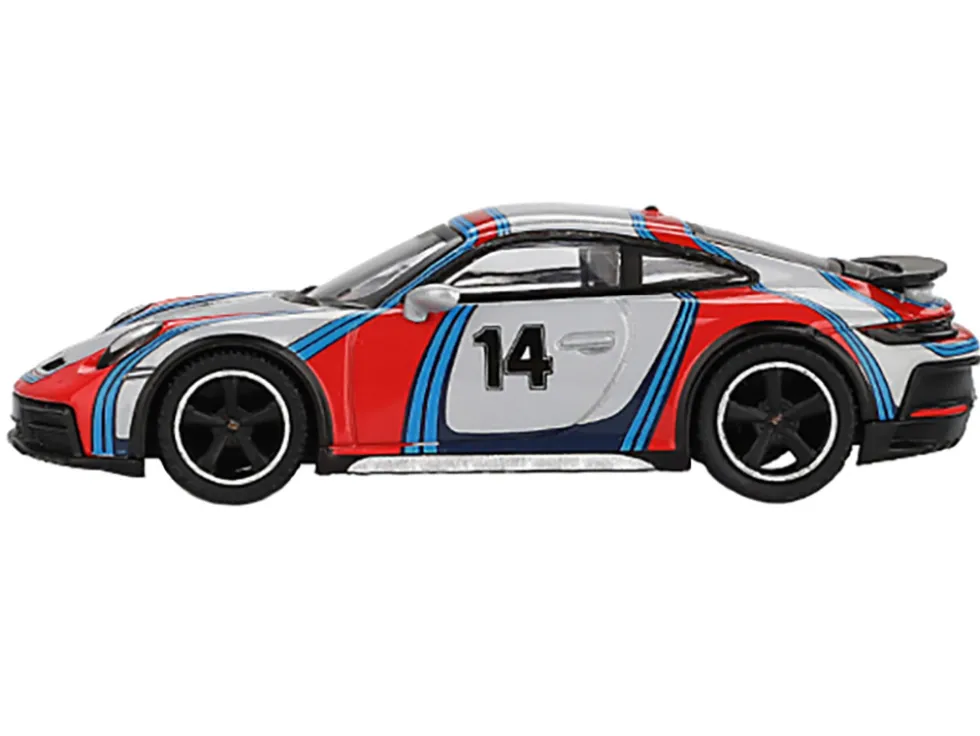 Porsche 911 Dakar #14 "Rally 1978" Ice Gray Metallic Limited Edition 1/64 Diecast Model Car by Mini GT