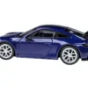 2025 Porsche 911 GT3 (992.2) Gentian Blue Metallic with Carbon Stripe 1/64 Diecast Model Car by Paragon Models