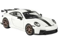2025 Porsche 911 GT3 (992.2) Grand Prix White with Carbon Stripe 1/64 Diecast Model Car by Paragon Models