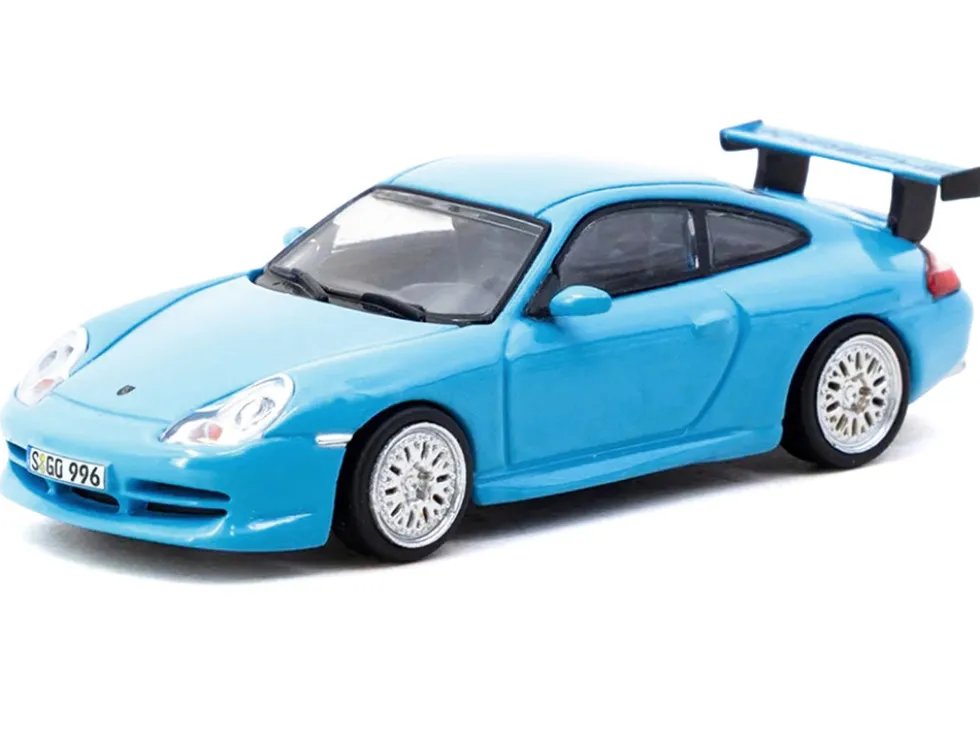 Porsche 911 GT3 (996) Light Blue "Global64" Series 1/64 Diecast Model by Tarmac Works