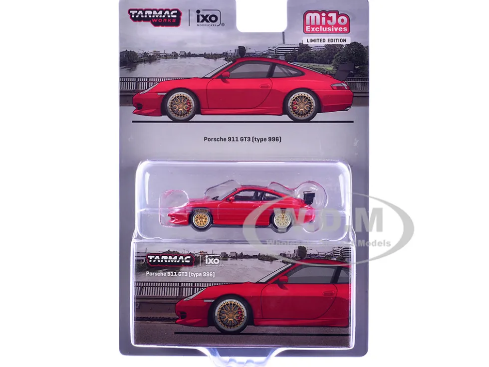 Porsche 911 GT3 (996) Red "Global64" Series 1/64 Diecast Model by Tarmac Works