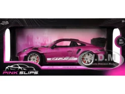 Porsche 911 GT3 RS Red Violet Metallic with White Stripes 