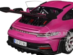 Porsche 911 GT3 RS Red Violet Metallic with White Stripes 
