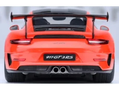 Porsche 911 (991.2) GT3 RS Weissach Lava Orange with Carbon Hood and Top 1/18 Model Car by Autoart