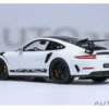 Porsche 911 (991.2) GT3 RS Weissach Package White with Carbon Hood and Top 1/18 Model Car by Autoart