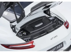 Porsche 911 (991.2) GT3 RS Weissach Package White with Carbon Hood and Top 1/18 Model Car by Autoart