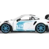 Porsche 911 GT3 RS (992) #12 White with Blue Stripes and Carbon Top "Hyper-Spec" Series 1/24 Diecast Model Car by Jada