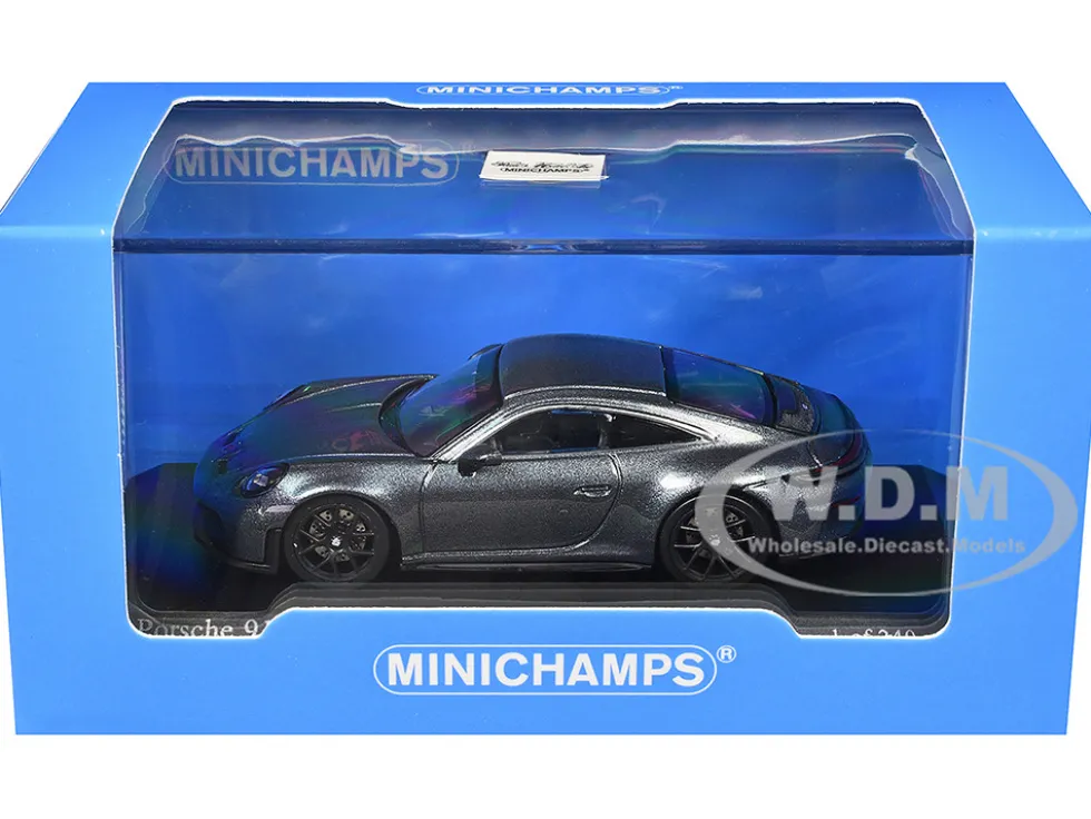 2025 Porsche 911 (992.2) GT3 Touring Gray Metallic Limited Edition to 240 pieces Worldwide 1/64 Diecast Model Car by Minichamps