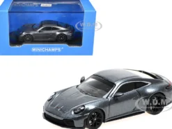 2025 Porsche 911 (992.2) GT3 Touring Gray Metallic Limited Edition to 240 pieces Worldwide 1/64 Diecast Model Car by Minichamps