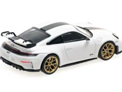 2025 Porsche 911 (992.2) GT3 Weissach Package White with Carbon Stripe Limited Edition to 240 pieces Worldwide 1/64 Diecast Model Car by Minichamps