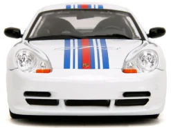 Porsche 911 GT3 (996) White with Red and Blue Stripes