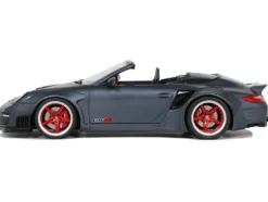 Porsche 911 LB-Works Alpha 9 Gray with Black Hood 1/18 Model Car by GT Spirit