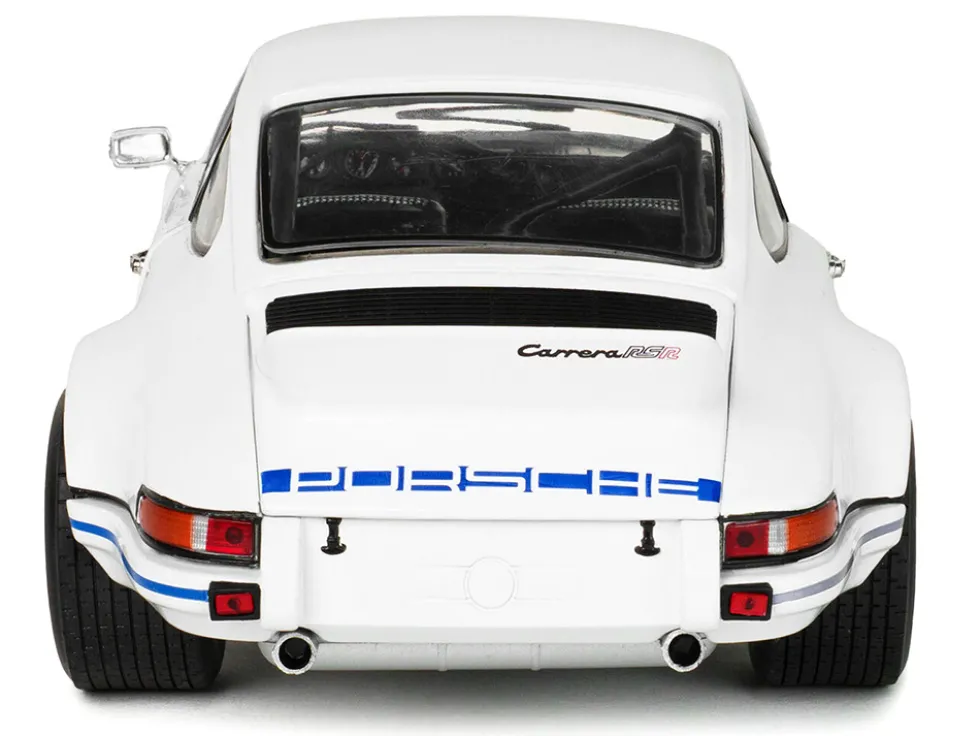 1973 Porsche 911 RSR Carrera White with Blue Stripes 1/18 Diecast Model Car by Solido