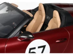 2019 Porsche 911 (991.2) Speedster #57 "Heritage Edition" Cherry Red Metallic 1/18 Model Car by GT Spirit