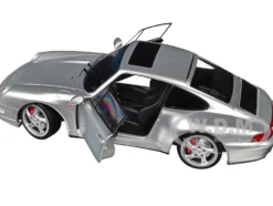 1996 Porsche 911 (993) 4S Polar Silver Metallic 1/18 Diecast Model Car by Solido
