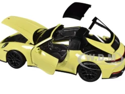 Porsche 911 Targa 4 GTS (992.2) Yellow with Black Top "Special Edition" Series 1/18 Diecast Model Car by Maisto