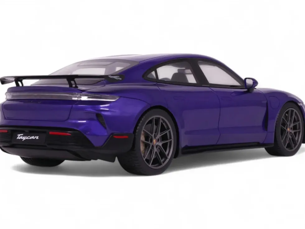 2023 Porsche Taycan Turbo GT Purple Sky Metallic 1/18 Model Car by GT Spirit