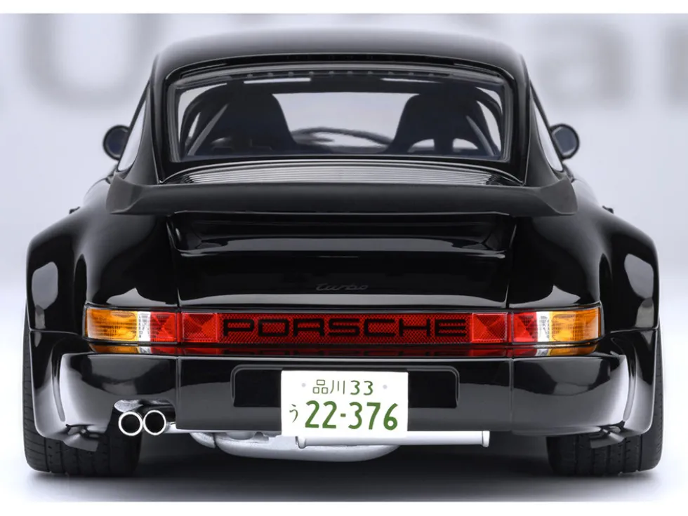 Porsche 911 (930) Turbo "Blackbird" Black "Wangan Midnight - Comic #1 Version" Manga 1/18 Model Car by Autoart