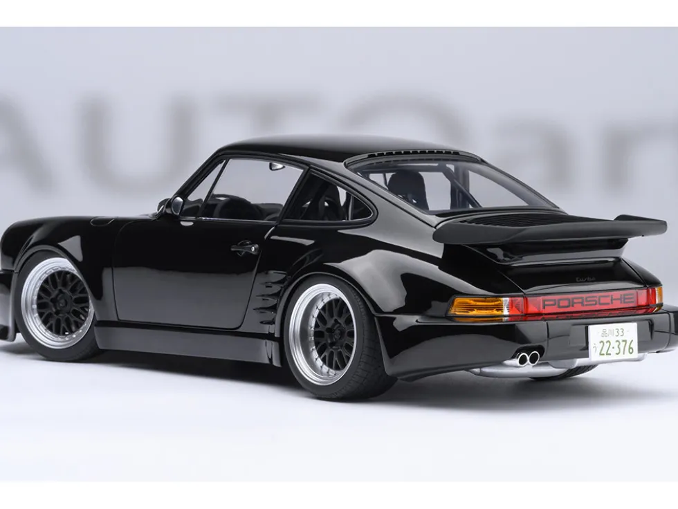 Porsche 911 (930) Turbo "Blackbird" Black "Wangan Midnight - Comic #1 Version" Manga 1/18 Model Car by Autoart