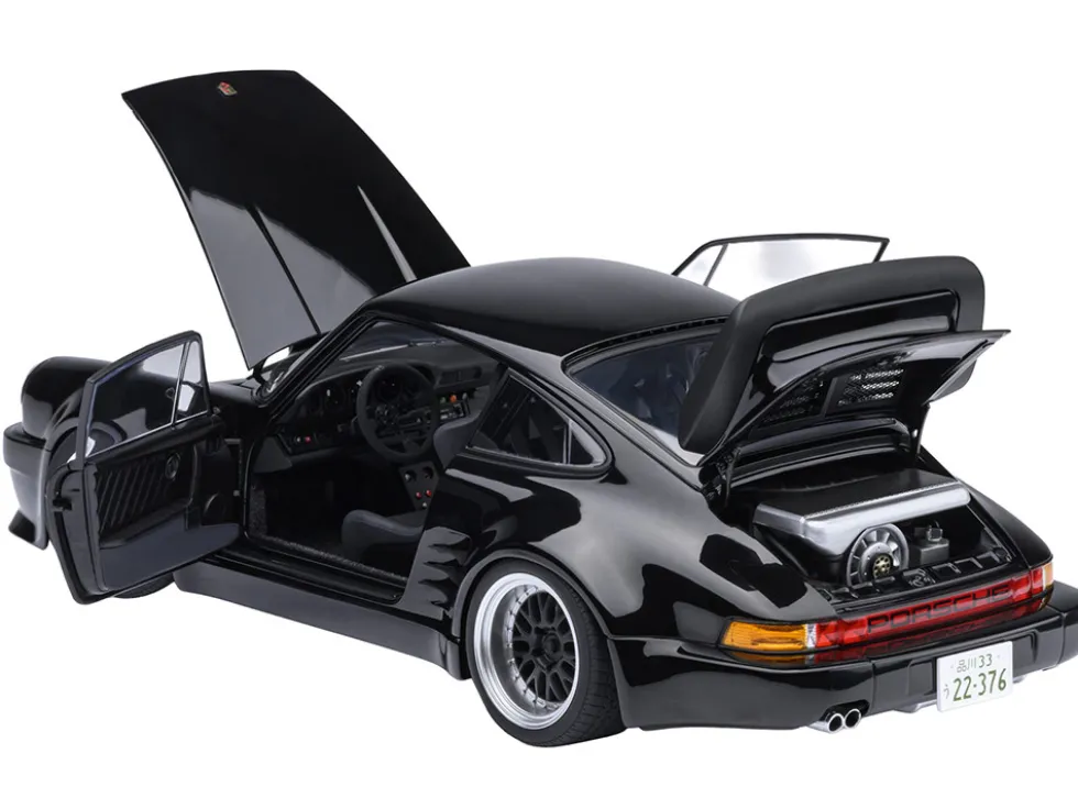Porsche 911 (930) Turbo "Blackbird" Black "Wangan Midnight - Comic #1 Version" Manga 1/18 Model Car by Autoart