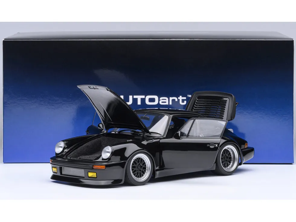 Porsche 911 (930) Turbo "Blackbird" Black "Wangan Midnight - Comic #1 Version" Manga 1/18 Model Car by Autoart