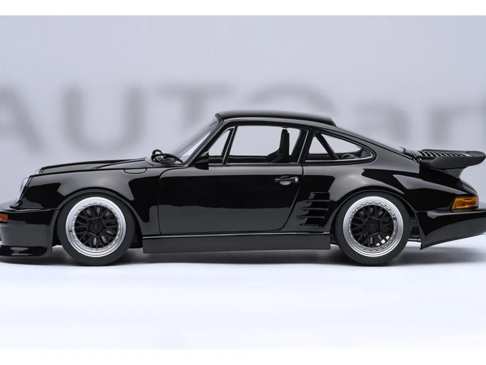 Porsche 911 (930) Turbo "Blackbird" Black "Wangan Midnight - Comic #1 Version" Manga 1/18 Model Car by Autoart