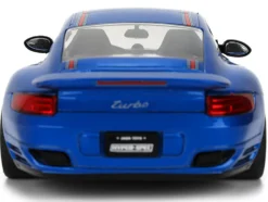 Porsche 911 Turbo (997) #9 Blue Metallic with Stripes "Hyper-Spec" Series 1/24 Diecast Model Car by Jada