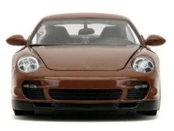 Porsche 911 Turbo Brown and Brown M&M Diecast Figure M&M s Hollywood Rides Series 1/24 Diecast Model Car Jada 34624