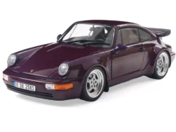 1990 Porsche 911 (964) Turbo Violet Blue Metallic 1/18 Diecast Model Car by Solido