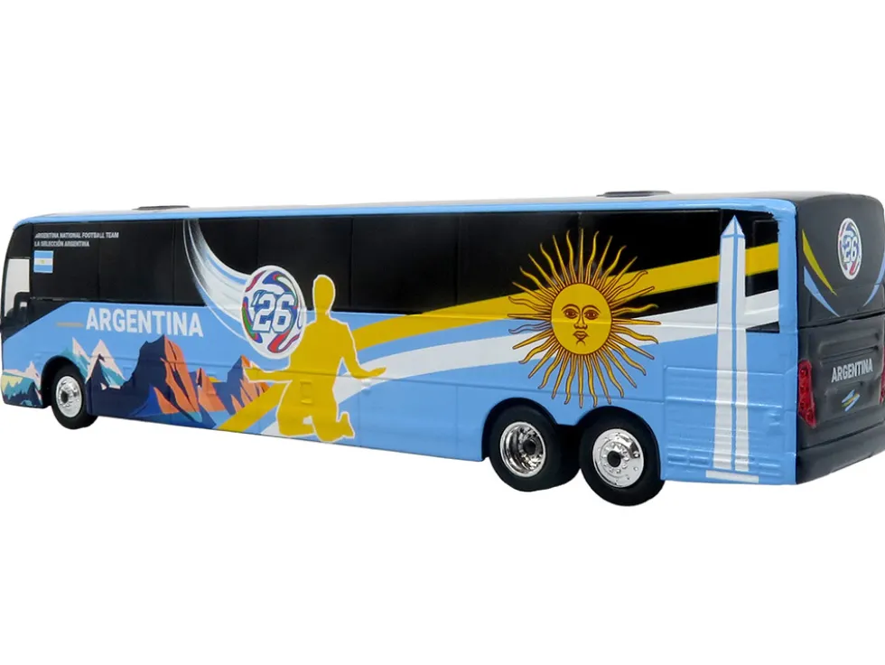Prevost X3-45 Coach Bus "Argentina National Football Team" Blue with Graphics "International Federation of the Global Game" Series Limited Edition to 504 pieces Worldwide 1/87 (HO) Diecast Model by Iconic Replicas