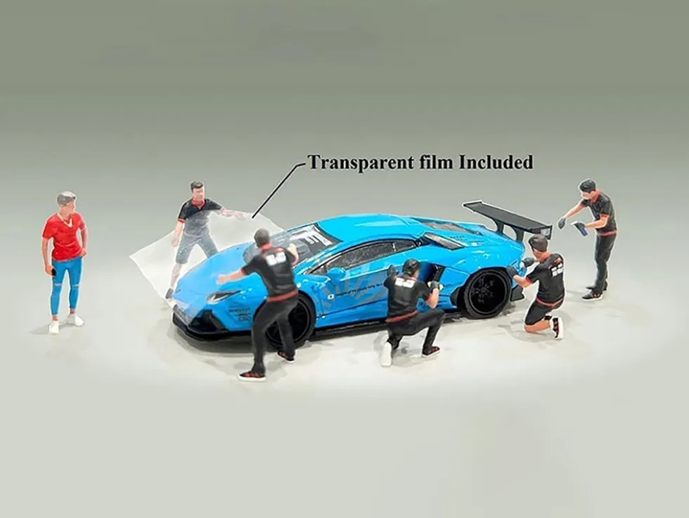 Pro Wrap 6 piece Diecast Figure Set (6 Figures) Limited Edition for 1/64 Scale Models by American Diorama
