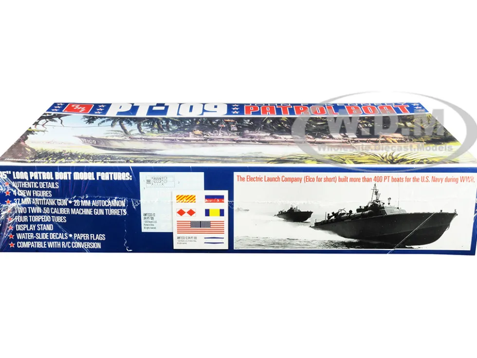 PT-109 John F. Kennedy World War II Patrol Boat 1/64 Scale Model AMT AMT1233