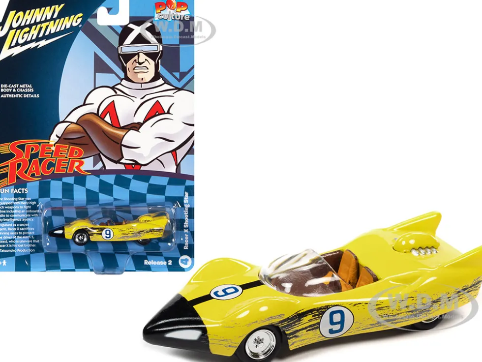 Racer X's Shooting Star Raced Version Speed Racer 1967 TV Series Pop Culture 2022 Release 2 1/64 Diecast Model Car Johnny Lightning JLPC007-JLSP260