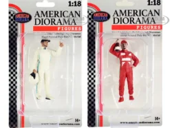 Racing Legends 2000's Figures A and B Set of 2 for 1/18 Scale Models American Diorama 76357-76358