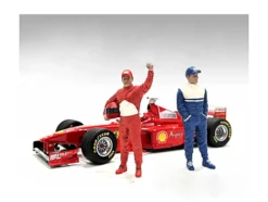 Racing Legends 90's Figures A and B Set of 2 for 1/18 Scale Models American Diorama 76355-76356